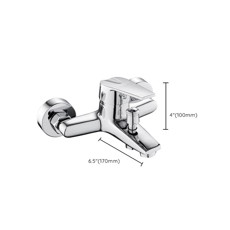 Avtoit | Contemporary Wall-Mounted Bathroom Faucet Lever Handles 2-Hole Faucet Brass Faucet