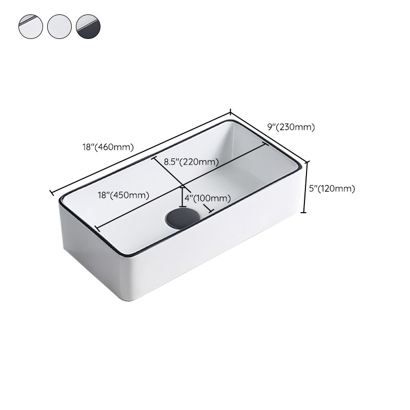 Avtoit | Modern porcelain floor washbasin Rectangular washbasin for the bathroom
