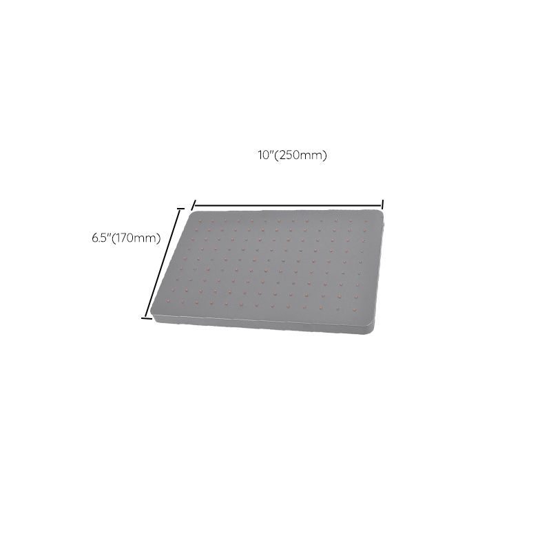 Avtoit | Rectangular Gray Showerhead Combo Standard Spray Pattern Showerhead