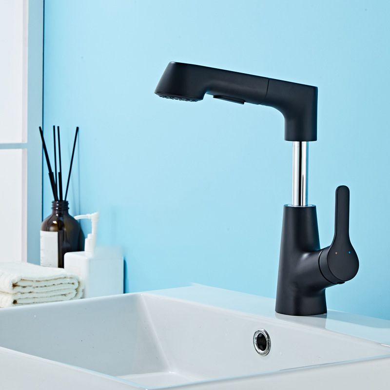 Avtoit | Contemporary Style Center Sink Faucets Lever Handles Faucets for Bathroom