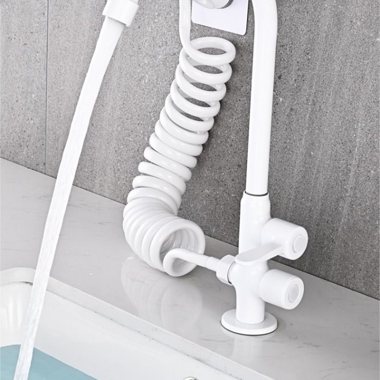 Avtoit | Single Cold Water Valve Uniform Color High Arc Deck Mounted Bathtub Faucet