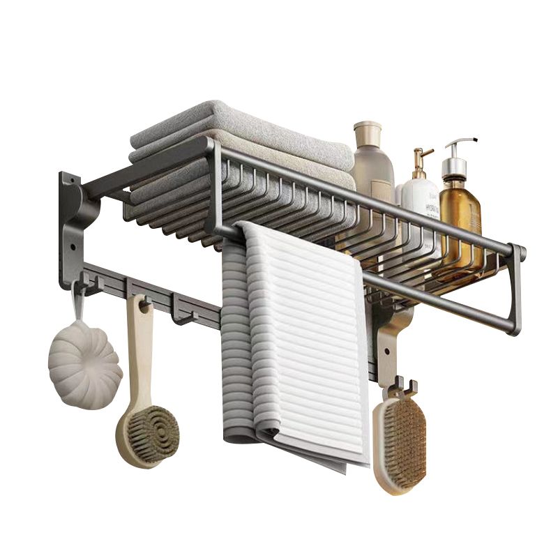 Avtoit | Matt gray bathroom accessory set bathroom shelf/towel holder & paper holder included