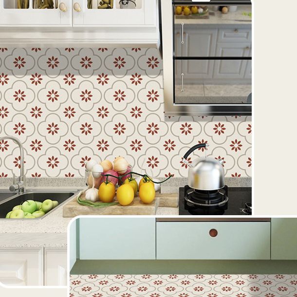 Avtoit | Square Peel and Stick Back Wall Plastic Single Tile Wallpaper with Non-Slip Surface