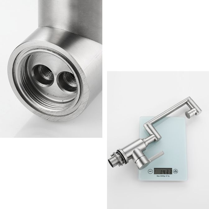 Avtoit | Swiveling Outlet Vessel Sink Faucet Stainless Steel Lever Handle Sink Faucet with Water Hose