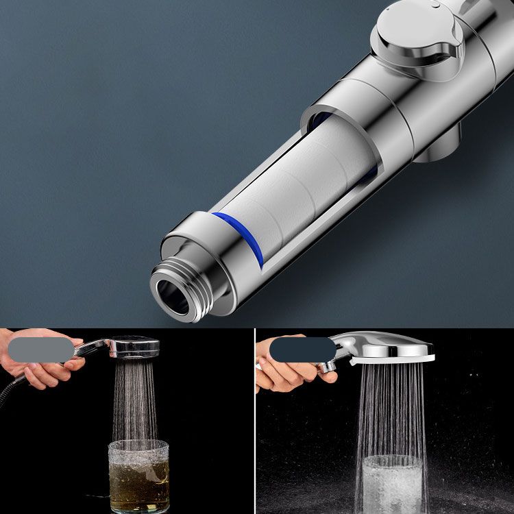 Avtoit | Contemporary Hand Shower Round Shower Head Combo in Silver