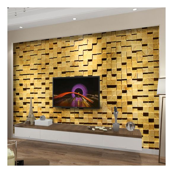 Avtoit | Wood Mosaic Cladding Shiplap Glue Contemporary Interior Wall Cladding