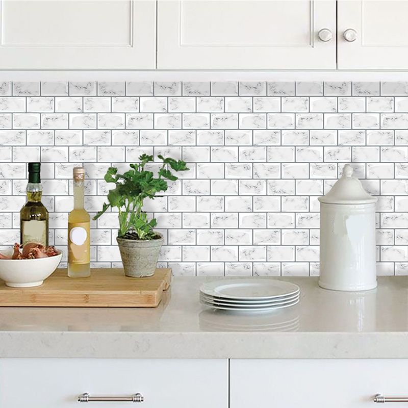Avtoit | Peel and Stick Tiles Rectangular Stain Resistant PVC Subway Peel and Stick Tiles for the Kitchen