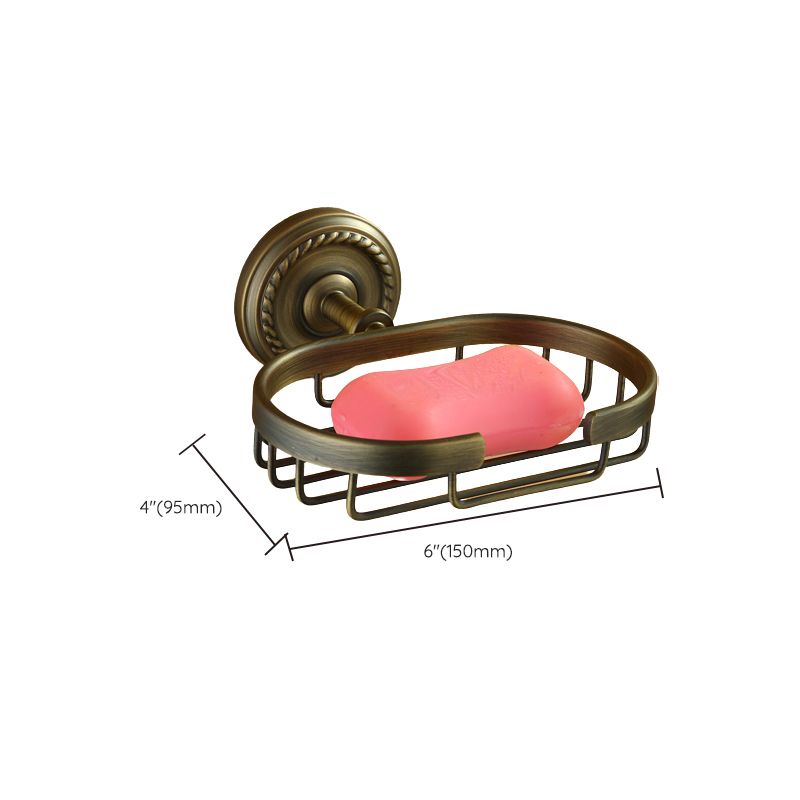 Avtoit | Worn Brass Traditional Bathroom Set with Bath Shelf/Paper Holder & Towel Bar