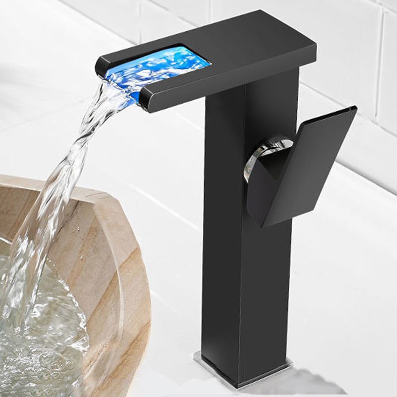 Avtoit | Modern Faucet for Sink Brass Lever Handles LED Waterfall Sink Mixer