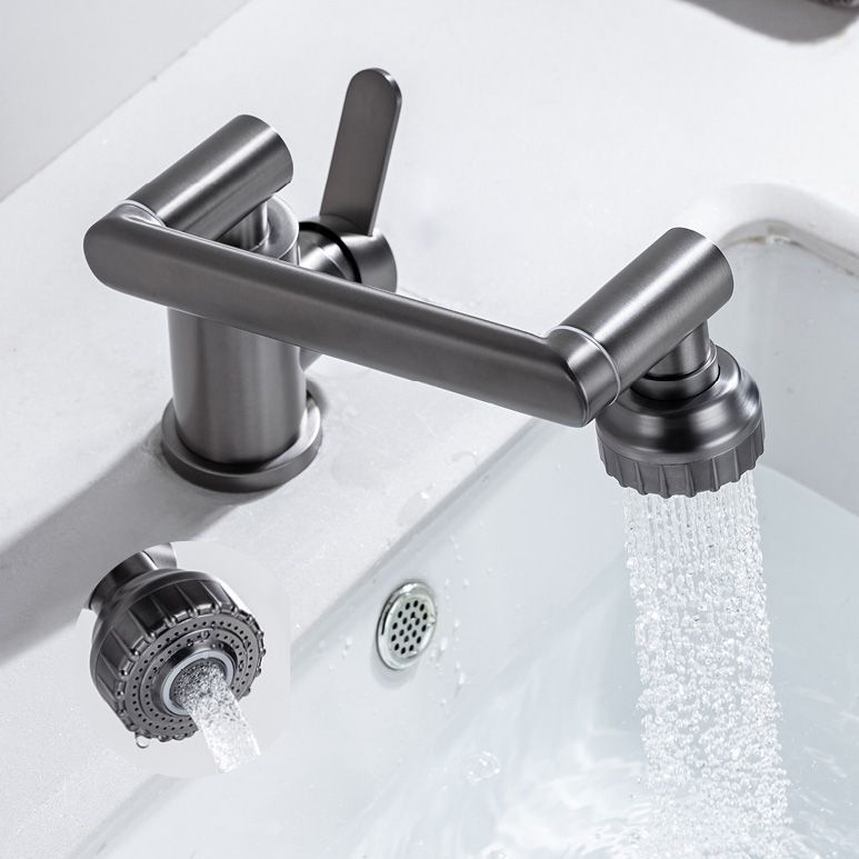 Avtoit | Contemporary Centerset Faucet Lever Handles Low Arc Stainless Steel Faucet