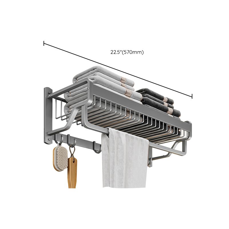 Avtoit | Modern Metal Bath Accessory Set Polished Silver Bath Shelf/Paper Holder/Towel Hook