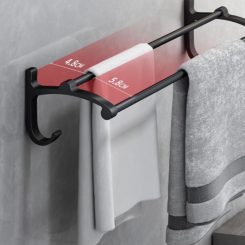 Avtoit | Classic Bathroom Accessories Set in Aluminum Black Finish Bathrobe Hook/ Towel Bar
