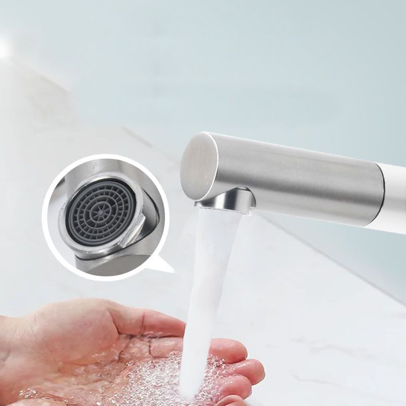 Avtoit | Modern Vessel Sink Faucet Stainless Steel Single Handle Low Arc Pull Down Vessel Faucet