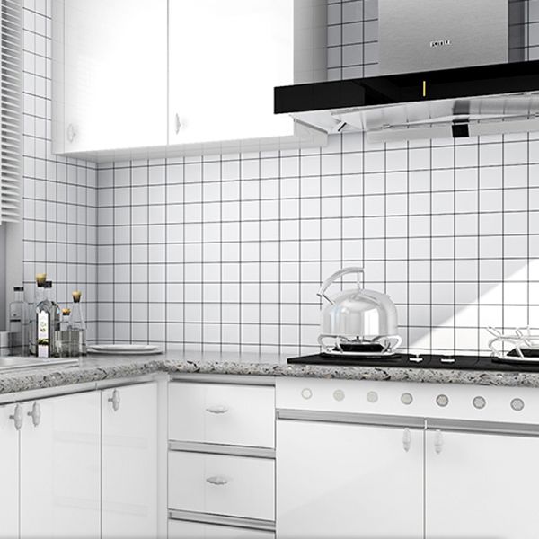 Avtoit | Rectangular PVC 12" X 23" 6-Pack Peel and Stick Wall Tile Kitchen and Bathroom Back Splash