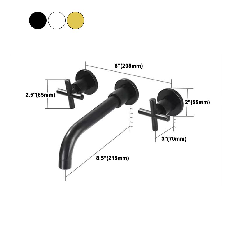 Avtoit | Modern 1- or 2-Handle Bathroom Sink Faucet Round Wall-Mounted Bathroom Faucet.