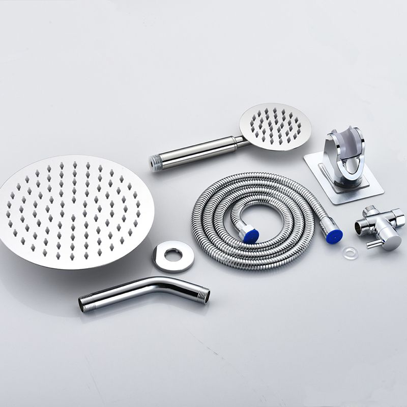 Avtoit | Home Round Dual Shower Heads Modern Style Wall Mounted Metal Dual Shower