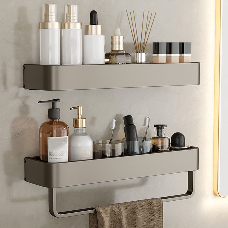 Avtoit | Contemporary Aluminum Bathroom Accessory Set Gray Bath Shelf