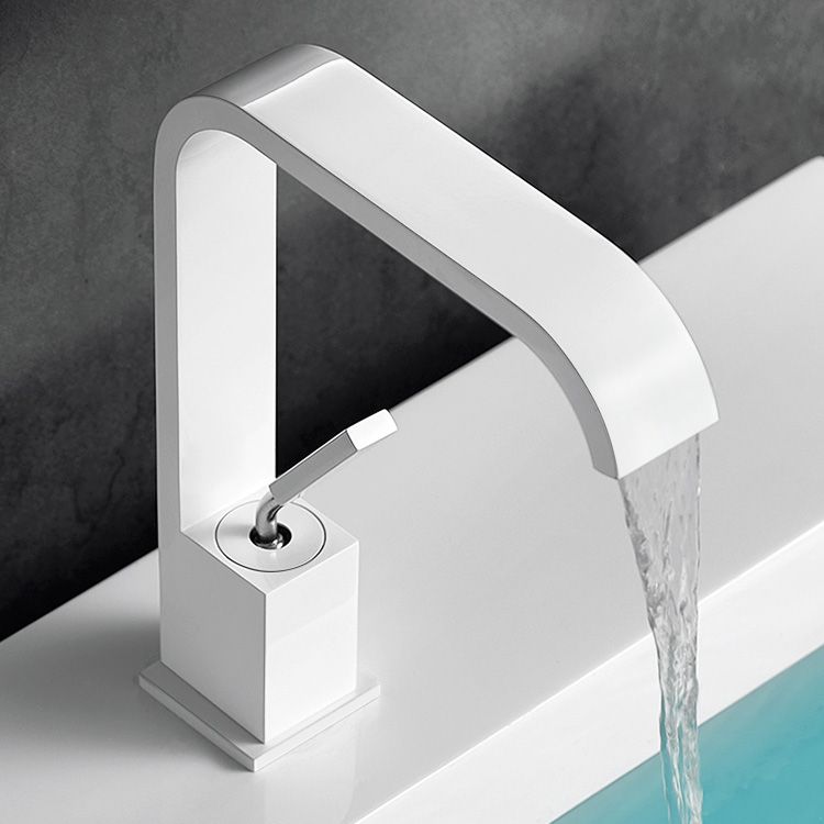Avtoit | Unique Sink Faucet Bathroom Brass Solid Color Waterfall Spout Faucet