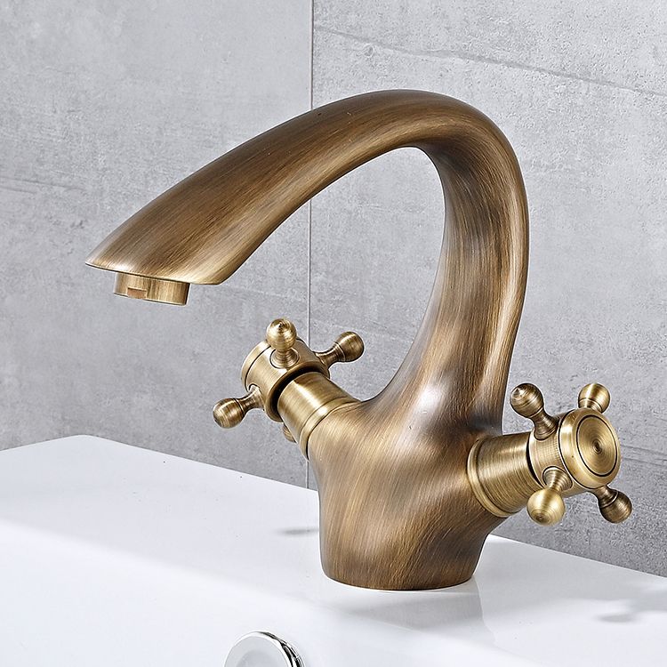 Avtoit | Bathroom Accessories Faucet Double Cross Handle Low Arc Industrial Sink Faucet