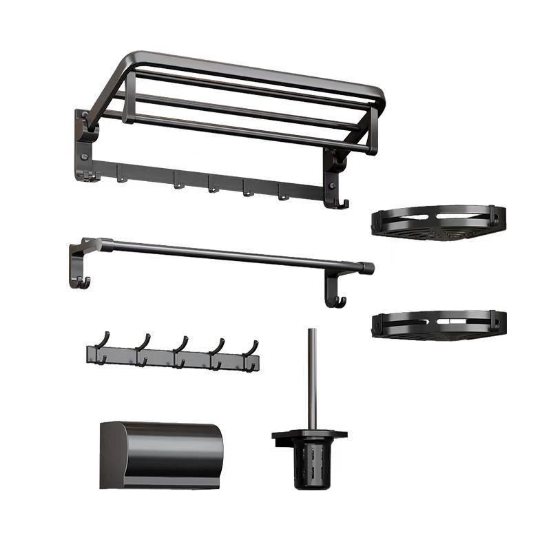 Avtoit | Traditional Aluminum Bathroom Accessories Set Black Bathroom Accessories Kit