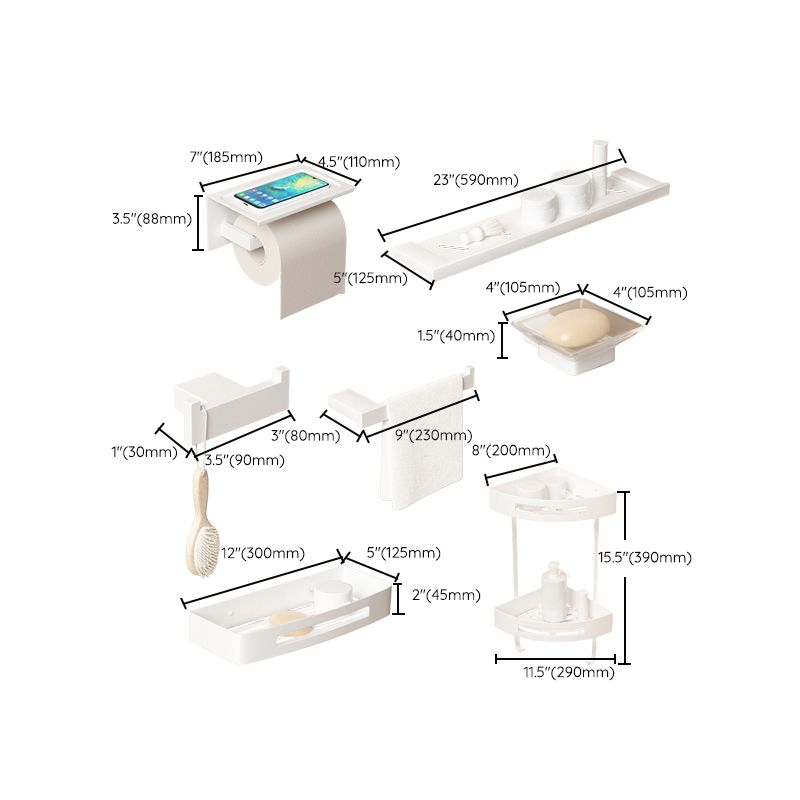 Avtoit | Modern Bathroom Accessories Set White Bathroom Accessories Hardware Set