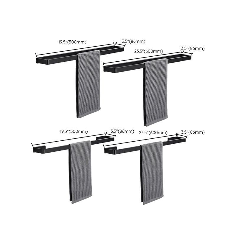 Avtoit | Matte Black 5-piece modern bathroom accessory as individual piece or as set with towel bar