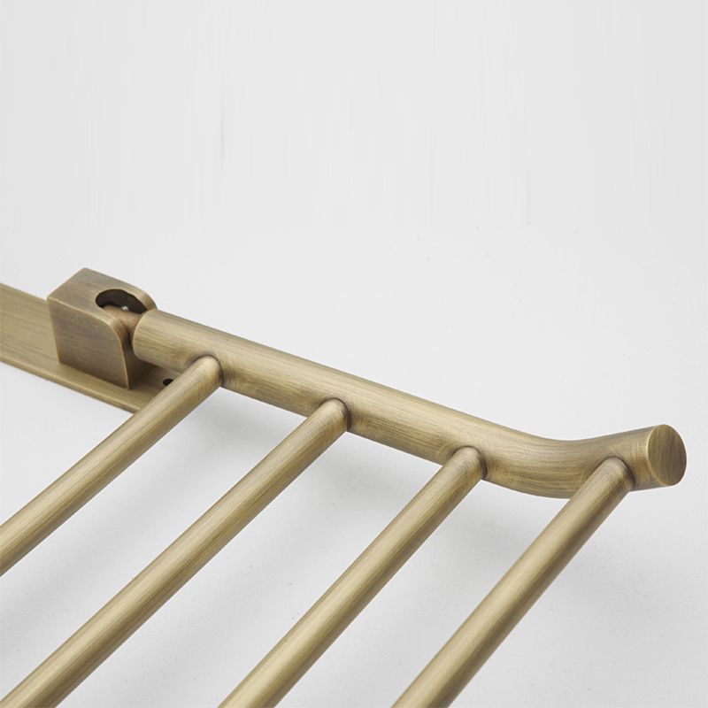 Avtoit | Worn Brass Traditional Bathroom Set with Bath Shelf/Paper Holder & Towel Bar