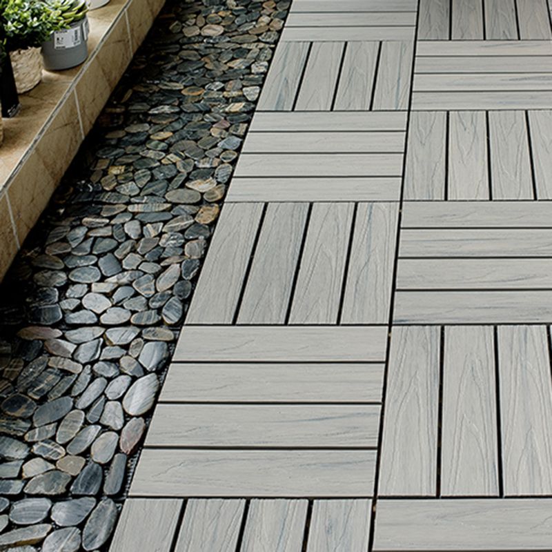 Avtoit | Square Patio Tiles Interlocking Striped Pattern Deck Board