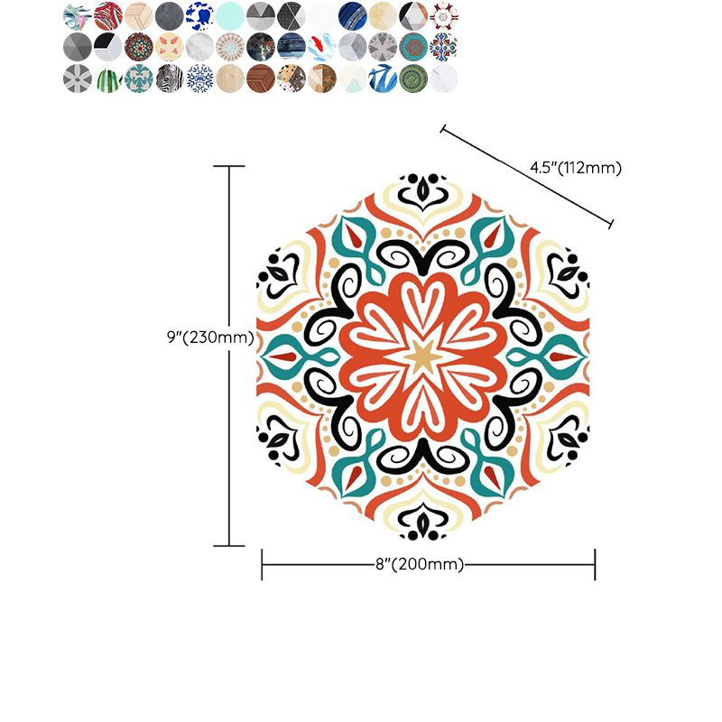 Avtoit | Plastic Mosaic Tile Wallpaper Hexagonal for Stick-On and Removable Back Wall Tile