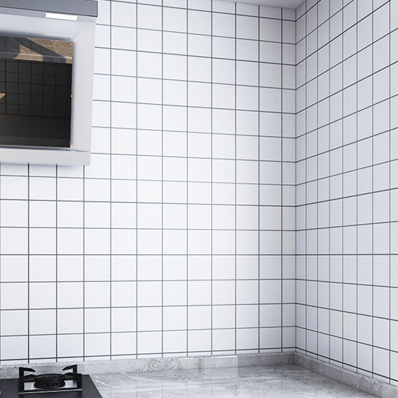 Avtoit | Modern Peel and Stick Tiles PVC Square Wallpaper for Kitchen and Bathroom Splashback