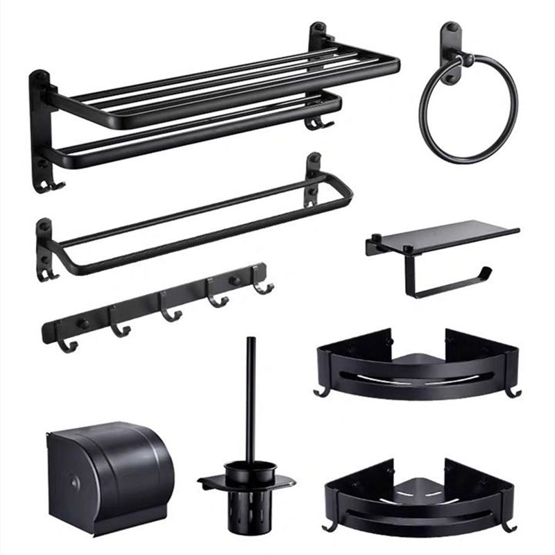 Avtoit | Modern Bathroom Accessories Set Towel Holder Black Soap Dish Bath Accessories Set