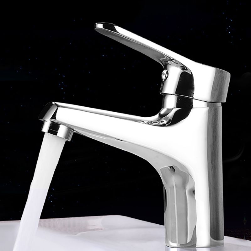 Avtoit | Modern Brass Bathroom Sink Faucet Round Lever Handles Sink Faucet