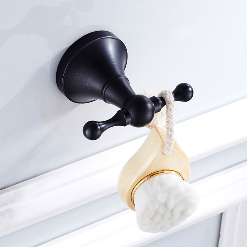 Avtoit | Metal Bathroom Set 4-piece Traditional Style Black Bathroom Accessory Set