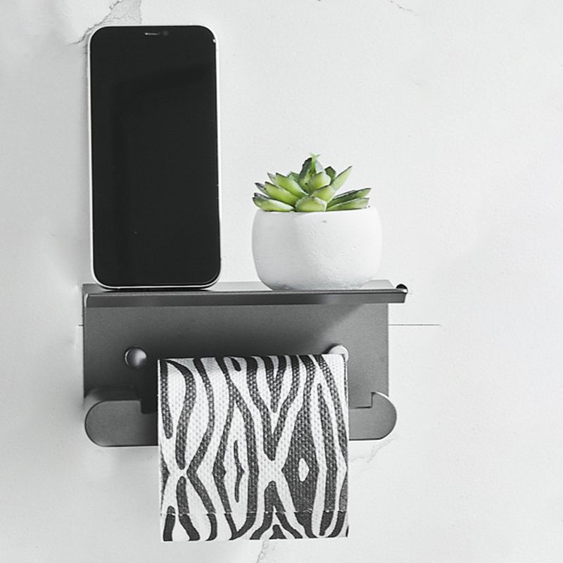 Avtoit | 7-piece Bathroom Hardware Set Matte Black/Grey with Bath Shelf/Towel Holder/Bath Towel Hook