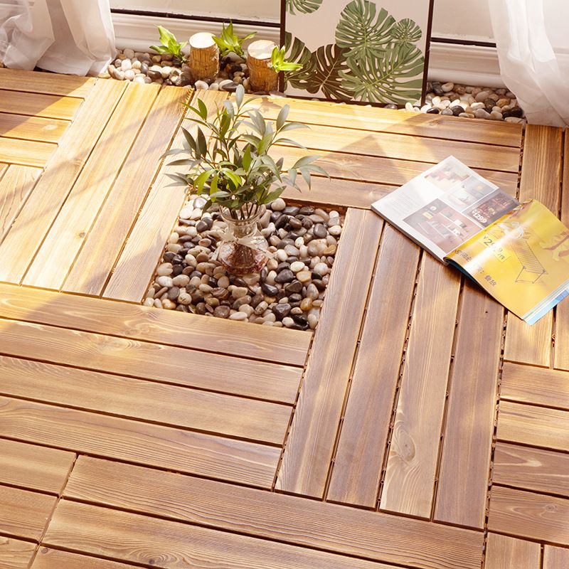 Avtoit | Parquet Pine Floor Tile Waterproof Click Lock Traditional Wood Floor for Living Room