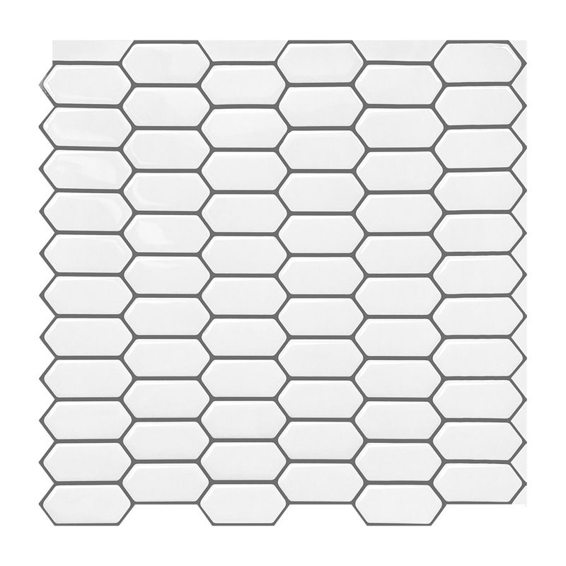Avtoit | Modern Peel & Stick Field Tile PVC Hexagon Mosaic Tile Peel and Stick Back Wall