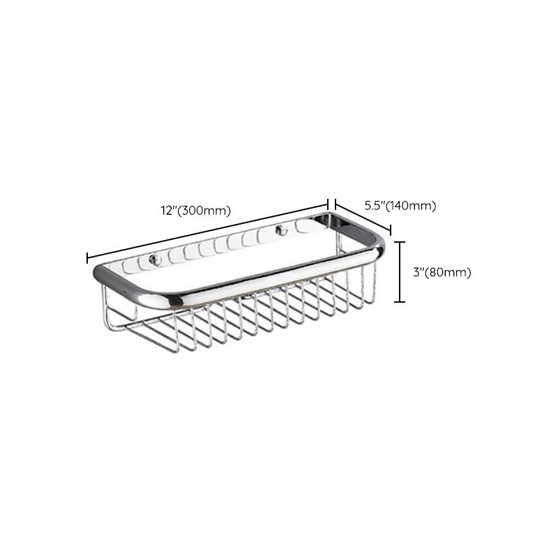 Avtoit | Polished Chrome Modern Bathroom Accessory Set Silver Towel Holder/Bath Shelf