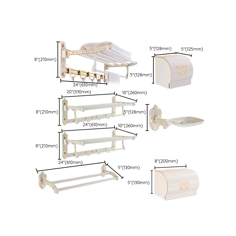 Avtoit | Traditional Metal Bathroom Accessory Hardware Set with Paper Holder