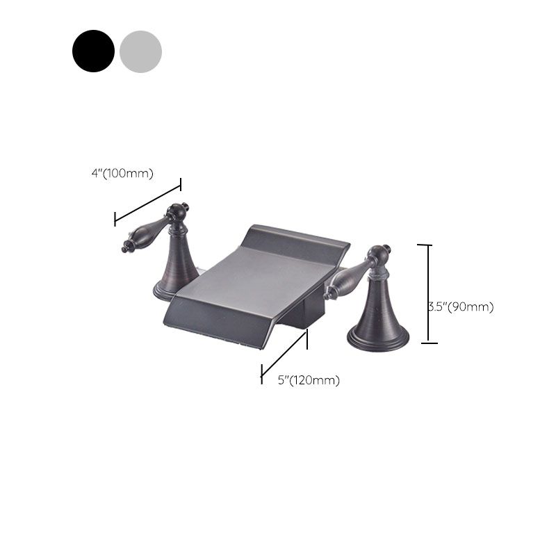 Avtoit | Traditional Roman Bathtub Faucet Set Copper Fixed Deck Mount with Handles