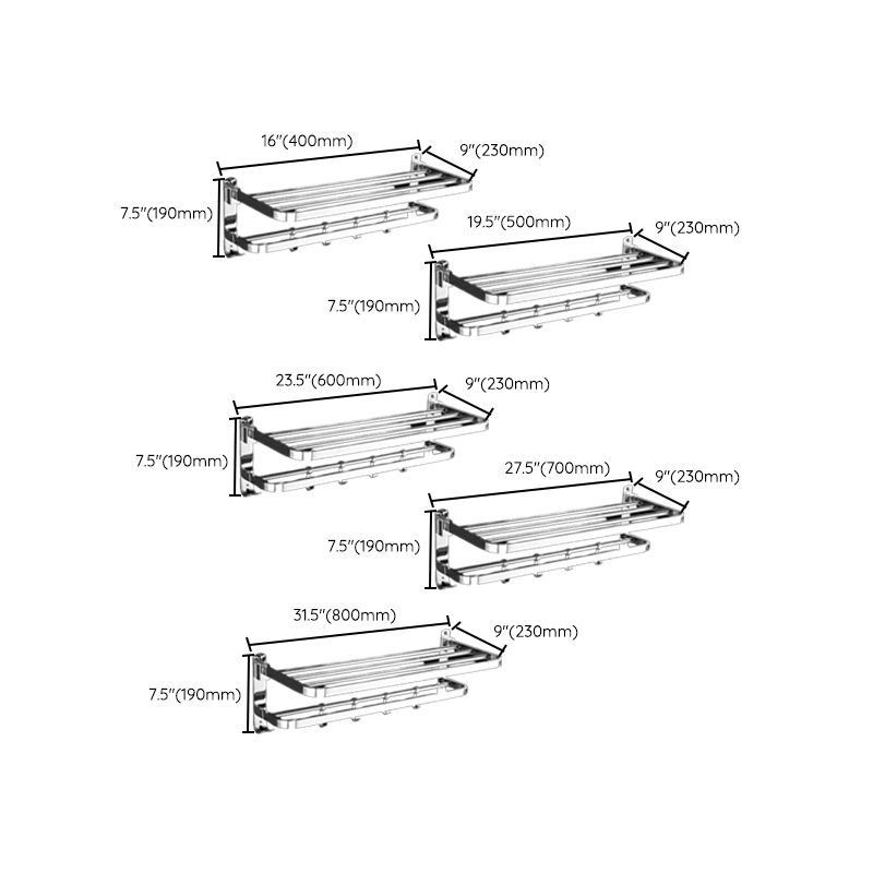 Avtoit | Modern Stainless Steel Bathroom Set Silver Bathroom Accessory Set