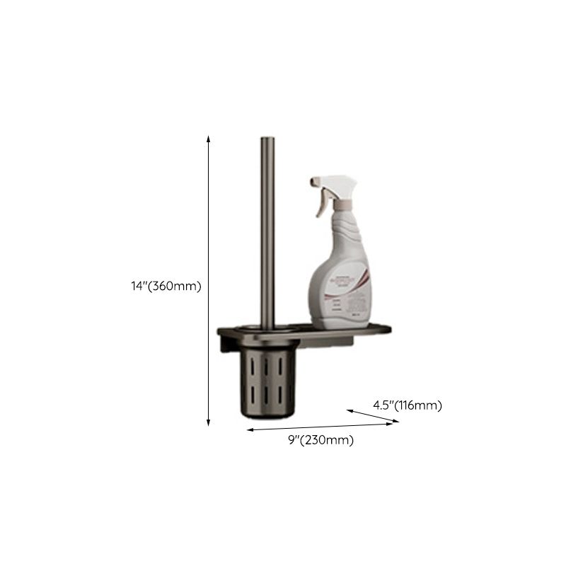 Avtoit | Modern Bathroom Accessories Set in Gray with Bathroom Shelf/Towel Holder/Robe Hooks & Paper Holder