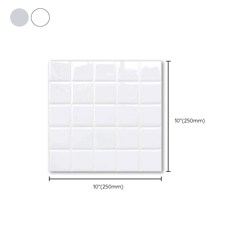 Avtoit | White Mosaic Peel & Stick Tile Waterproof Kitchen Backsplash Wallpaper