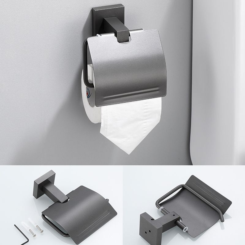 Avtoit | Contemporary bathroom accessories single piece or in a set made of gray metal