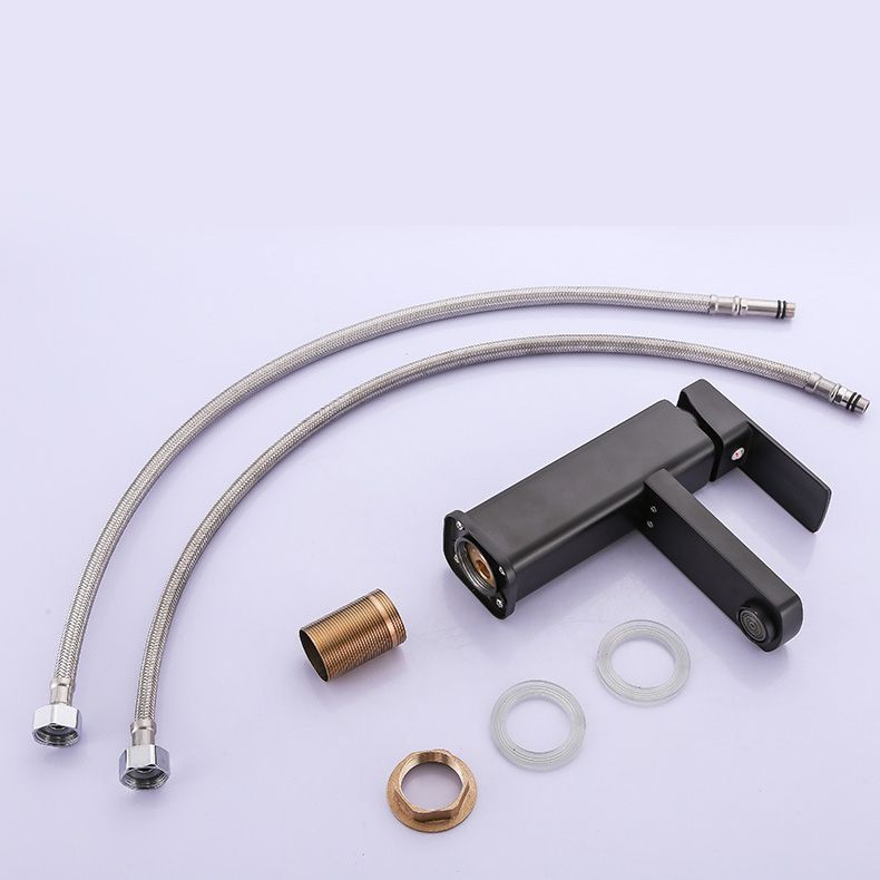 Avtoit | Industrial Bathroom Faucet Stainless Steel Lever Handles with Water Hose Sink Faucet