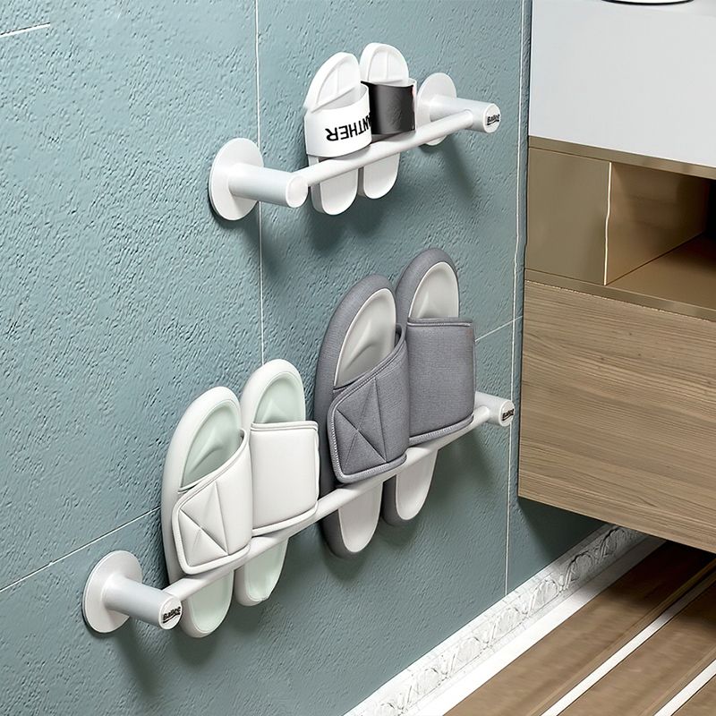 Avtoit | 2-piece modern bathroom accessory set metal slipper rack/towel bar
