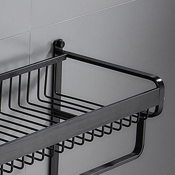 Avtoit | Black / Silver Bathroom Accessories Aluminum Hardware Set Bathroom Shelf