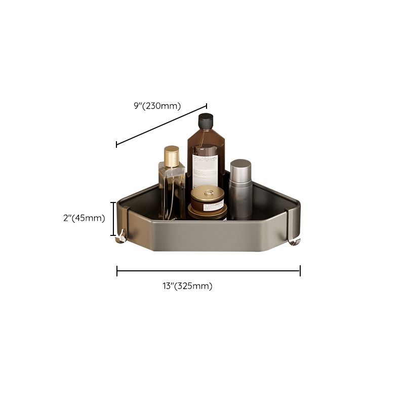 Avtoit | Contemporary Aluminum Bathroom Accessory Set Gray Bath Shelf