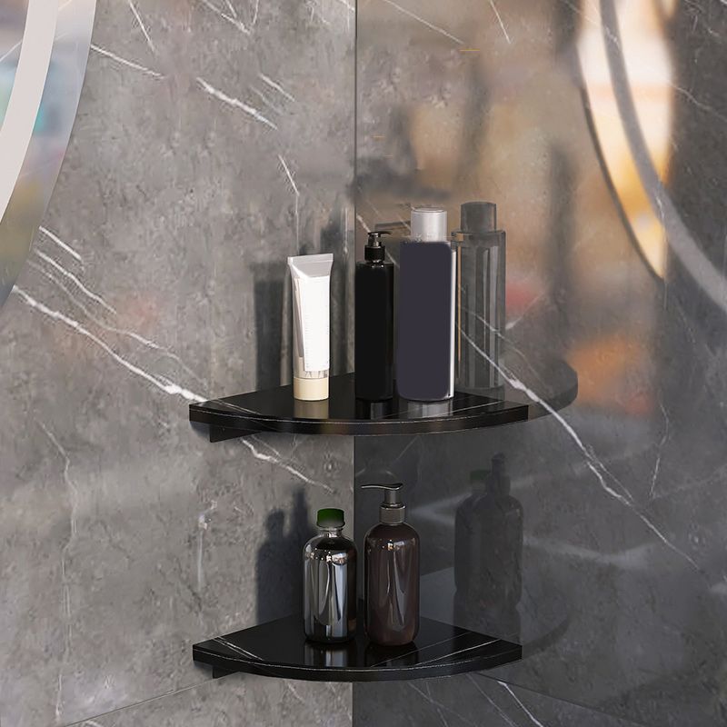 Avtoit | 3-piece modern bathroom accessory set marble and metal bathroom shelf