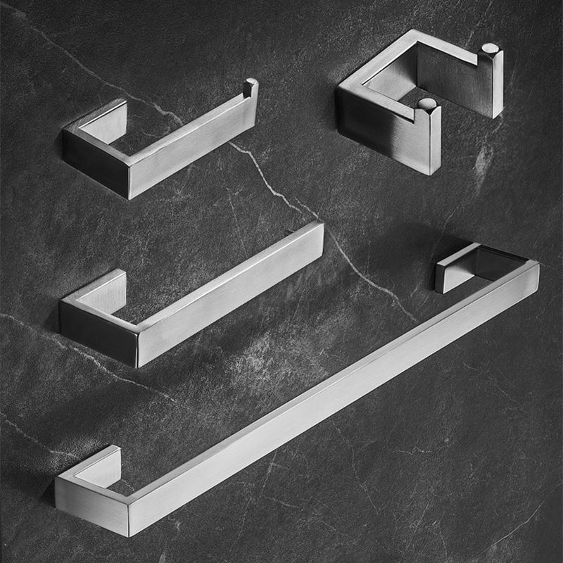 Avtoit | Stainless Steel Bathroom Set 4-Piece Modern Style Simple Bathroom Accessory Set