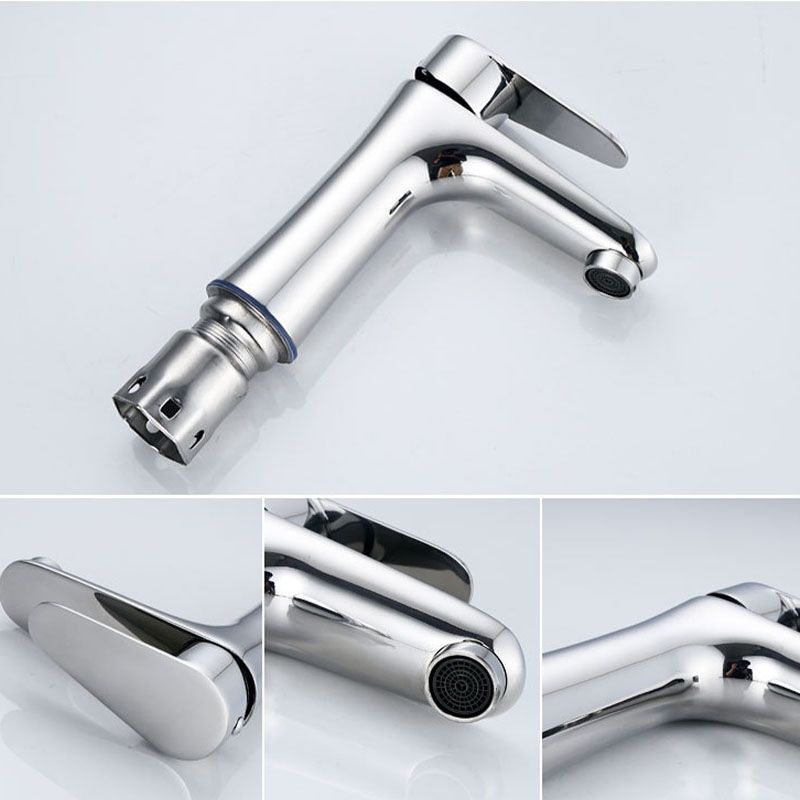 Avtoit | Contemporary Stainless Steel Sink Faucet Lever Handles Low Arc Sink Faucet